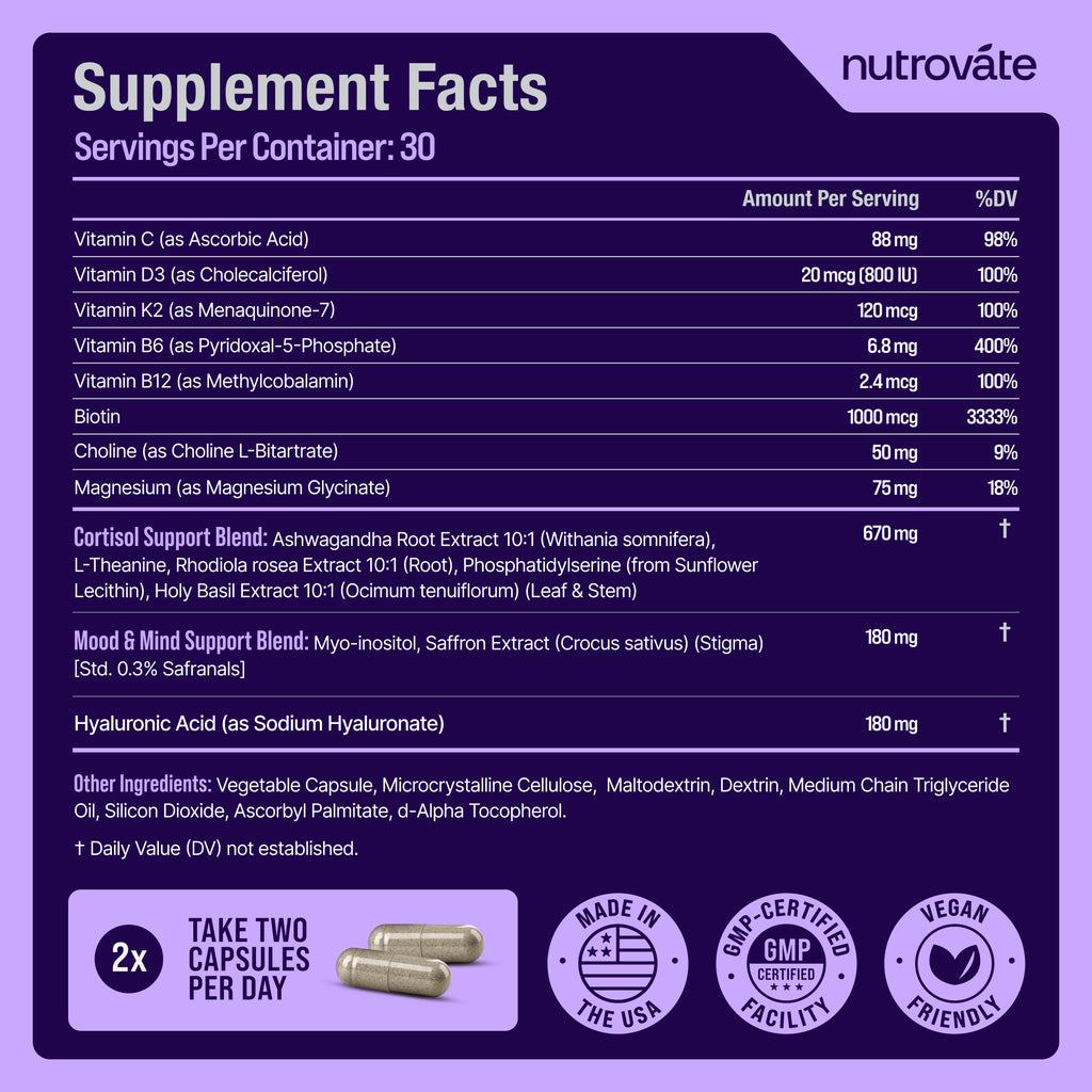 Cortisol Support Supplement | Women's Advanced Support 16-Plex